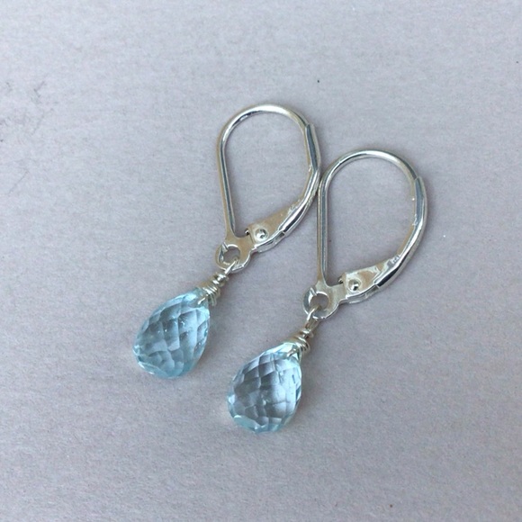 Sterling Silver Aquamarine Sundance Charm Earrings - Picture 5 of 9